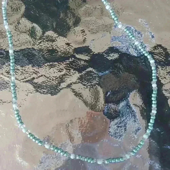 Handmade Beaded Necklace and Earrings Set - Picture 2 of 3